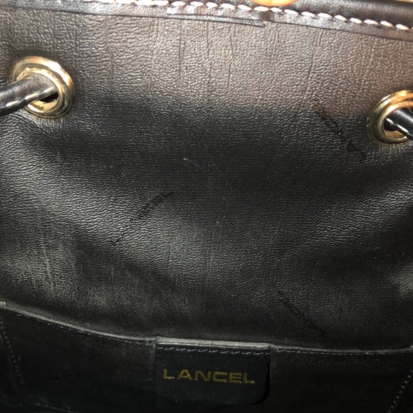 NWT LANCEL Paris Black Lizard Leather Backpack Made in France - Picture 17 of 17